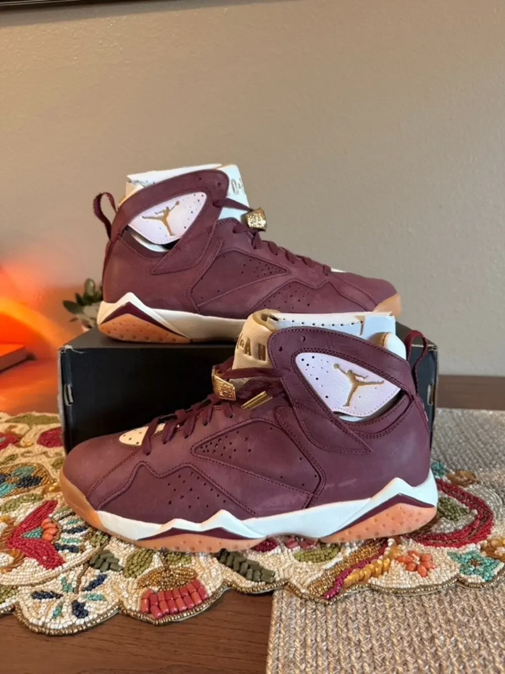 Jordan 7 Retro Championship Pack Cigar Team Red Metallic Gold Brown 725093 630